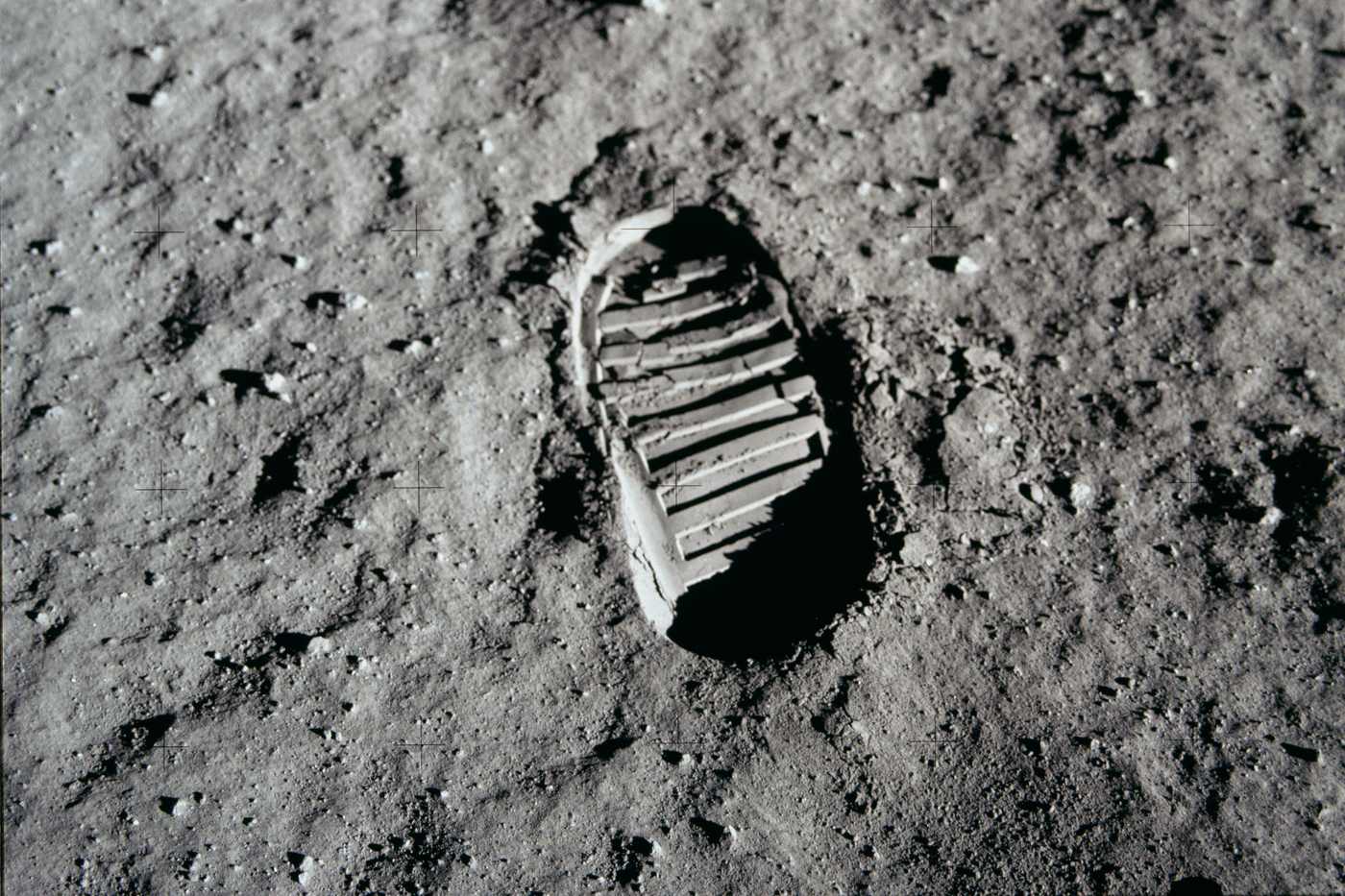 The only footprint that counts so far. The next one is on Mars.